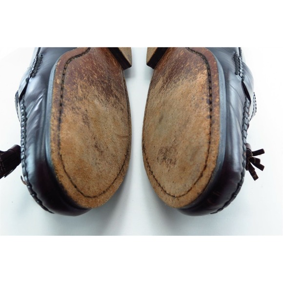 Cole Haan Shoes Sz 9.5 C Almond Toe Brown Loafer Leather Men - Picture 7 of 7